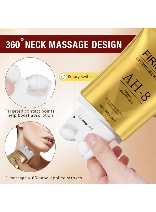 EELHOE AH8 Firming Lifting Neck Cream, Neck Firming Cream for Crepey Skin Body Care Comfort, Contains Hexapeptide, Moisturizing, Tightening Lotions Cosmetic Skin Repair for Women, Suitable for All Skin Types 120G - Image 4